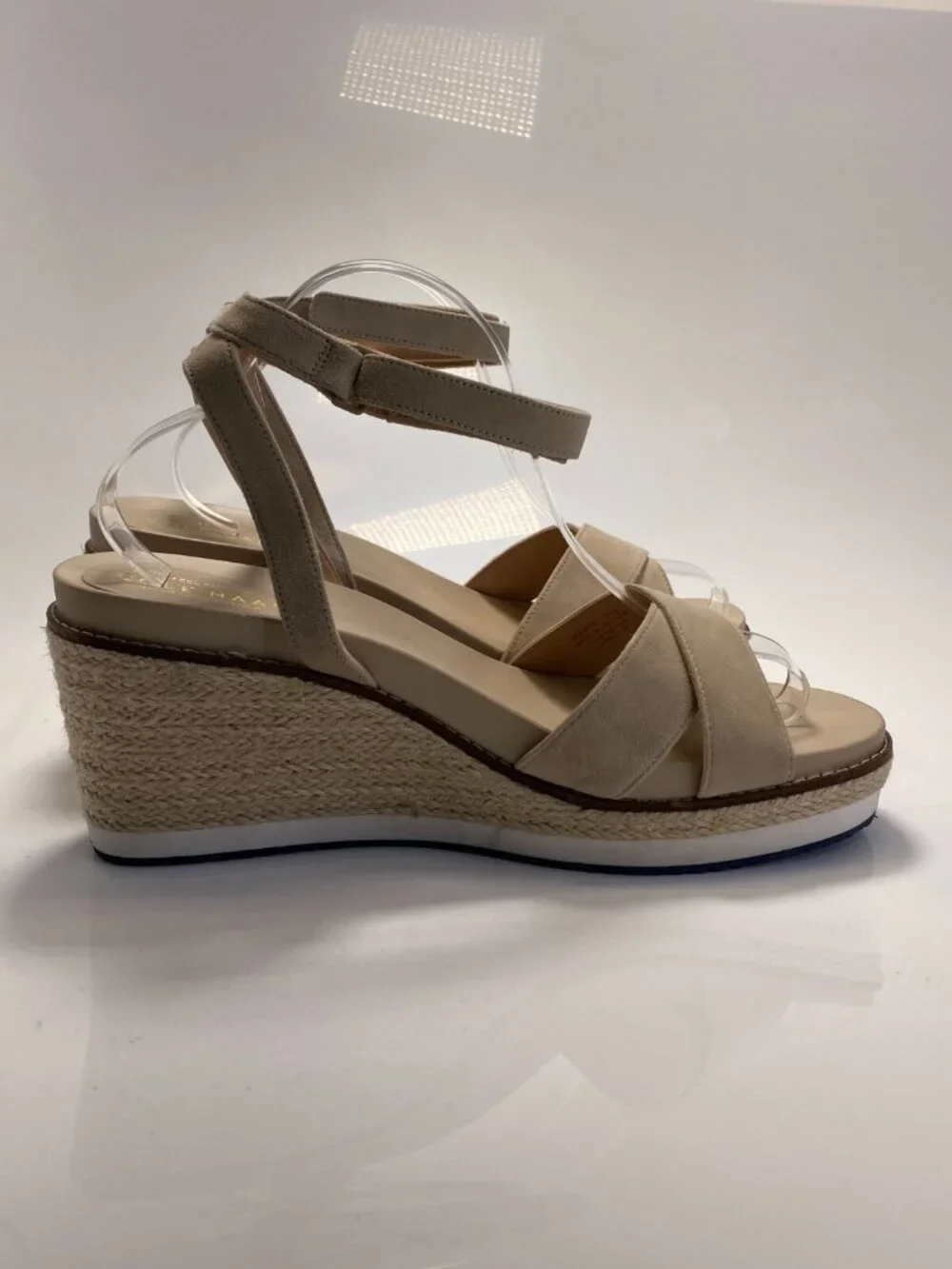 Cole Haan Women's CloudFeel Espadrille Sesame Wedge Sandals Sz 11